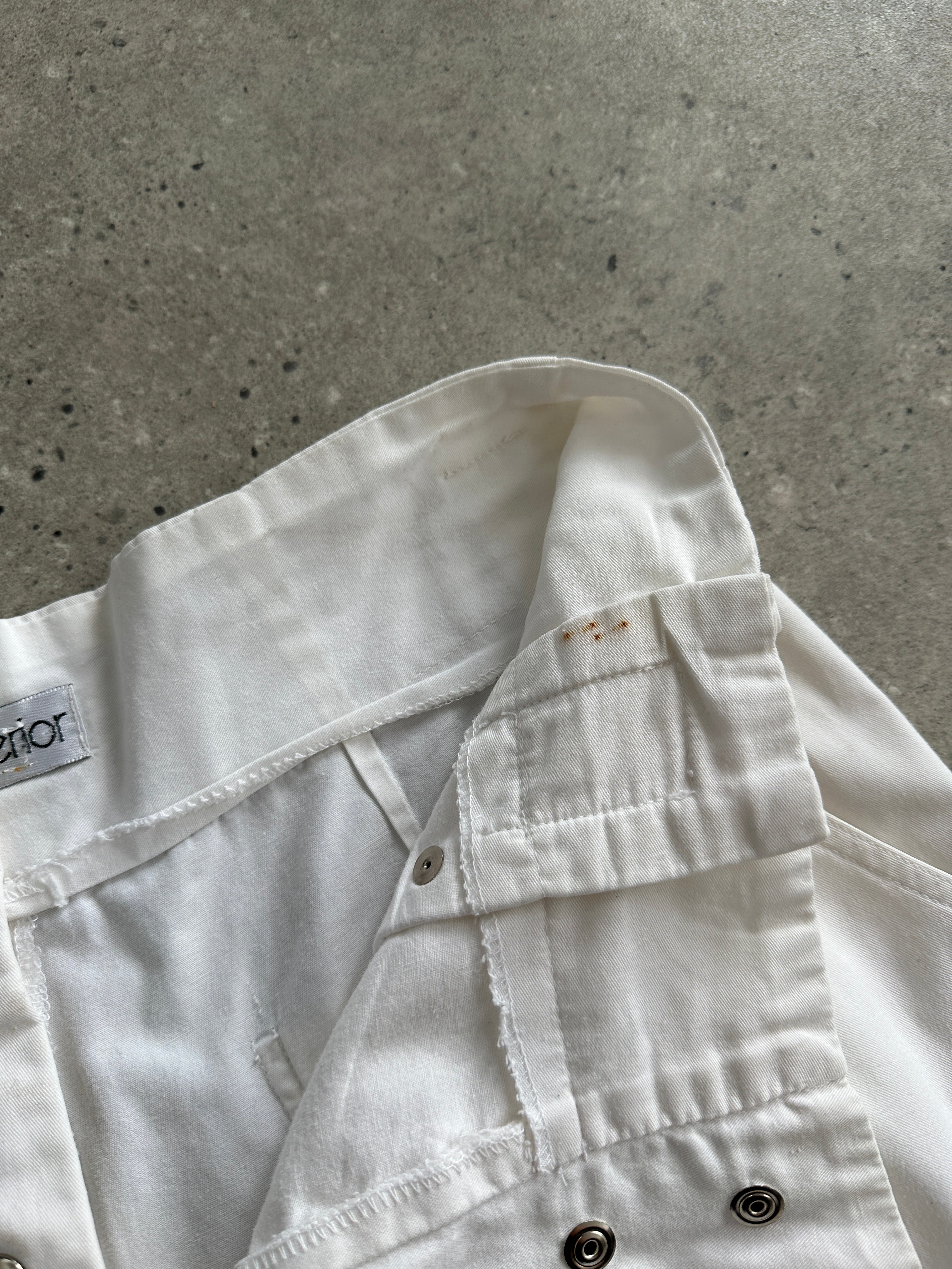 Vintage 1990s Pure Cotton High Waisted Tapered Trousers - W26 - SYLK