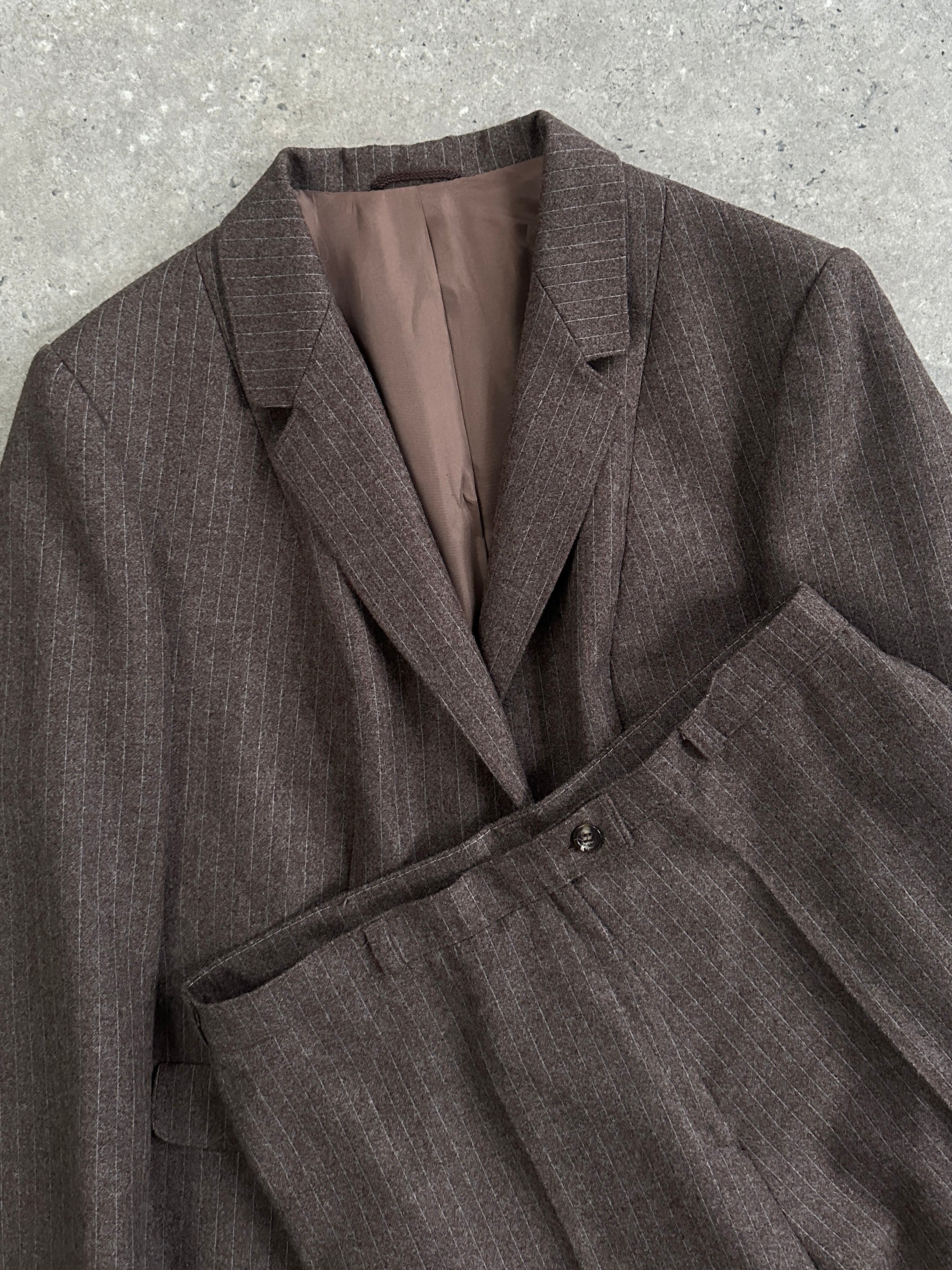 Vintage Pure Wool Stripe Single Breasted Suit - 38R/W30 - SYLK