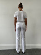 Vintage Linen Cotton Straight Leg High Waisted Trousers - W28 - SYLK