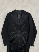 Vintage 1960s Wool Double Breasted Tuxedo Tailcoat Blazer - M - SYLK