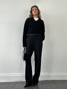 Emporio Armani Pure Wool Tuxedo Tailored Trousers - W34 - SYLK