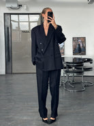 Pierre Cardin 1990s Pure Wool Double Breasted Suit - 44R/W324 - SYLK