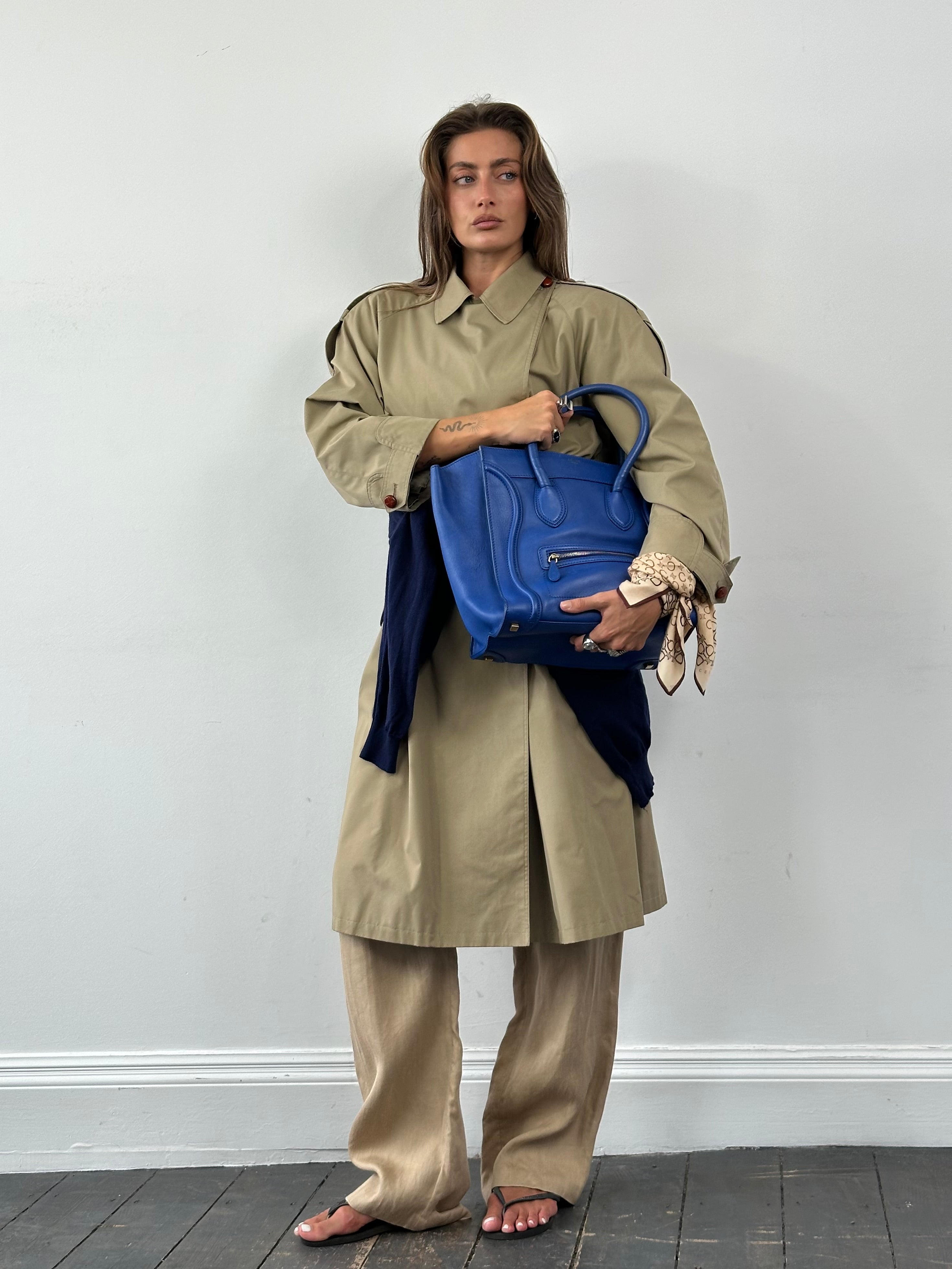 Versace 1990s Pure Ramie Wide Leg Trousers - W34 - SYLK