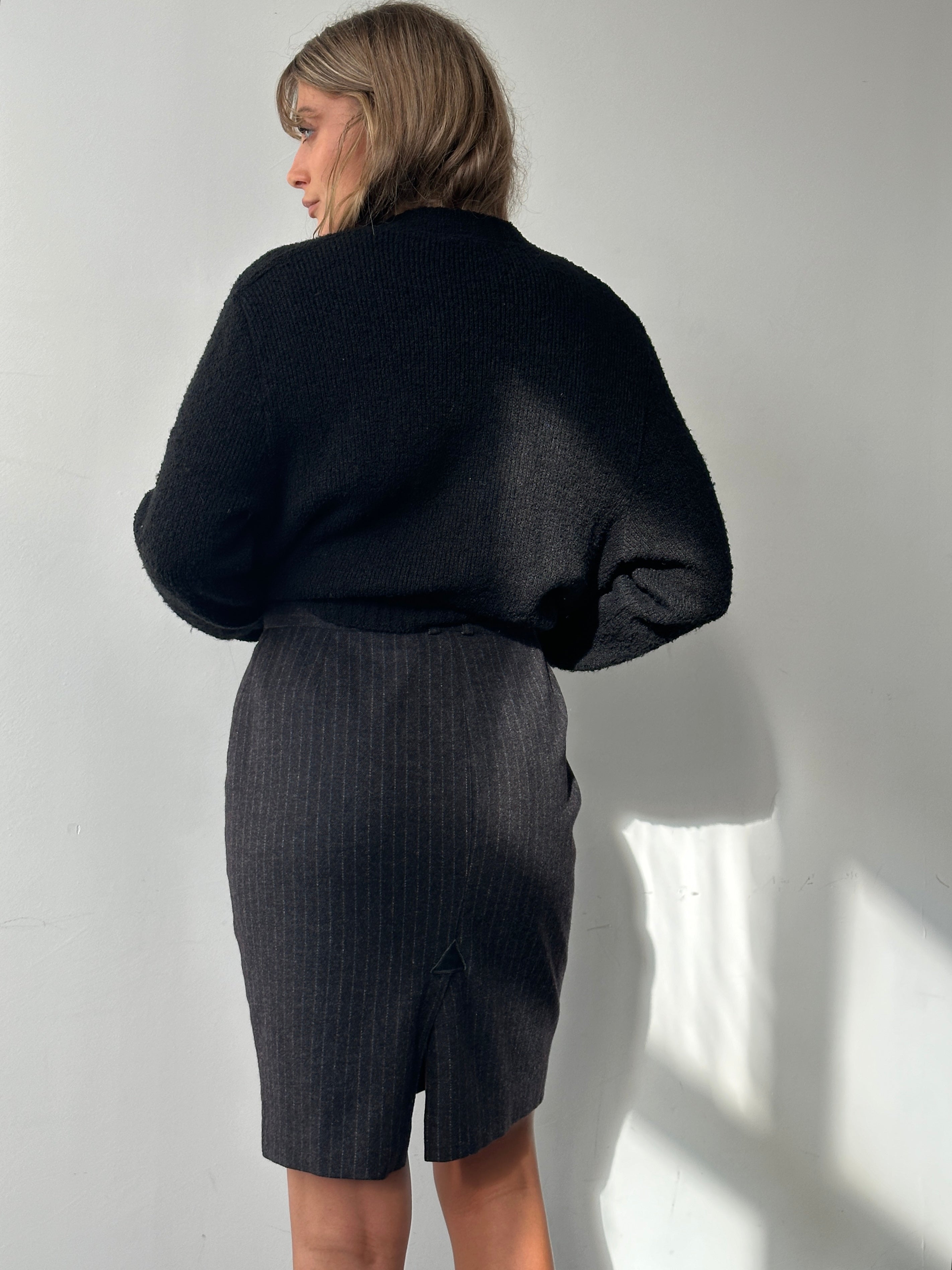 Burberry Wool Pinstripe Skirt - W28 - SYLK