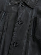 Vintage Leather Minimal Bomber Jacket - XL - SYLK