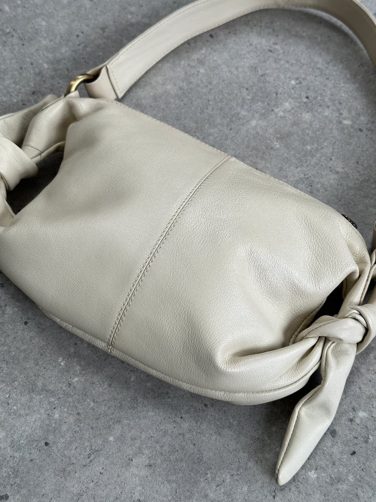 Vintage Soft Leather Knot Shoulder Bag - SYLK