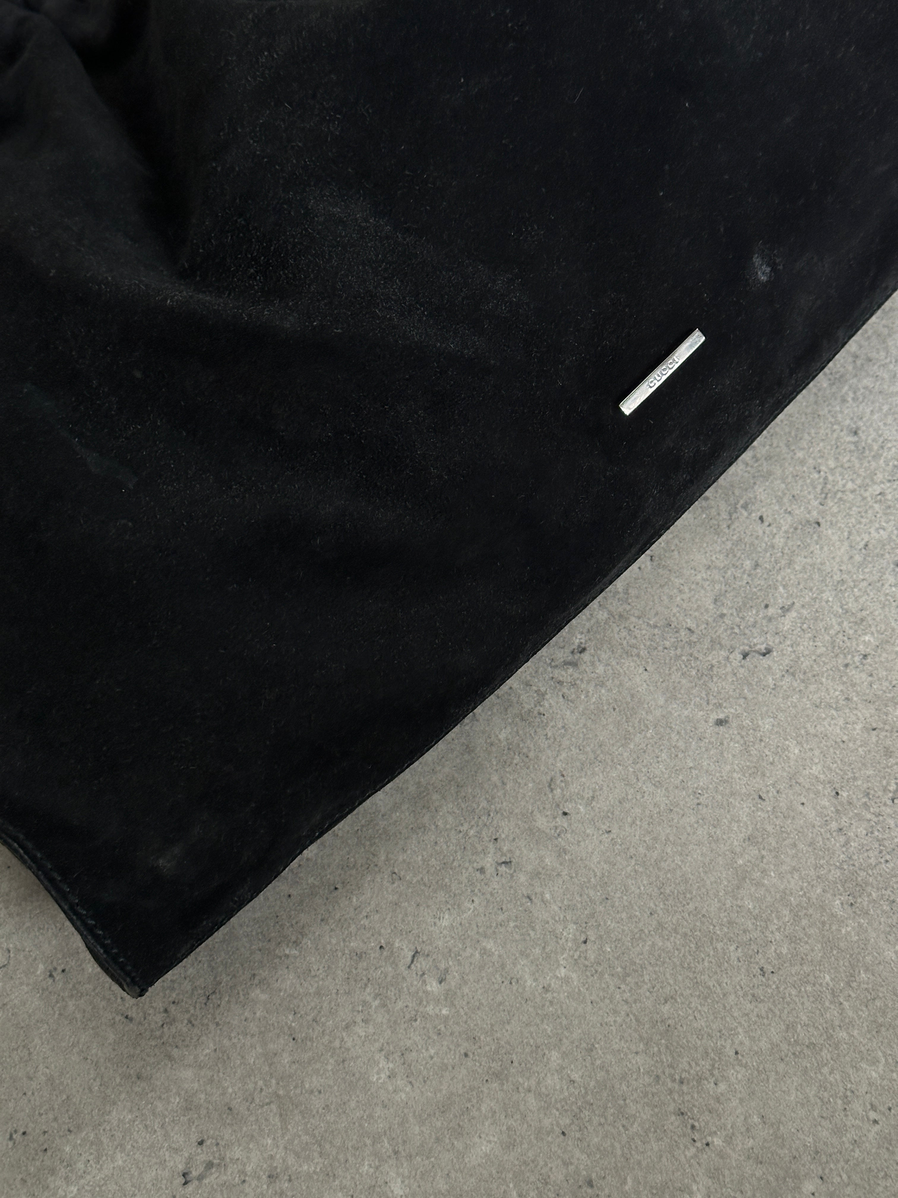 Gucci 1990s Tom Ford Suede Leather Hobo Shoulder Bag - SYLK