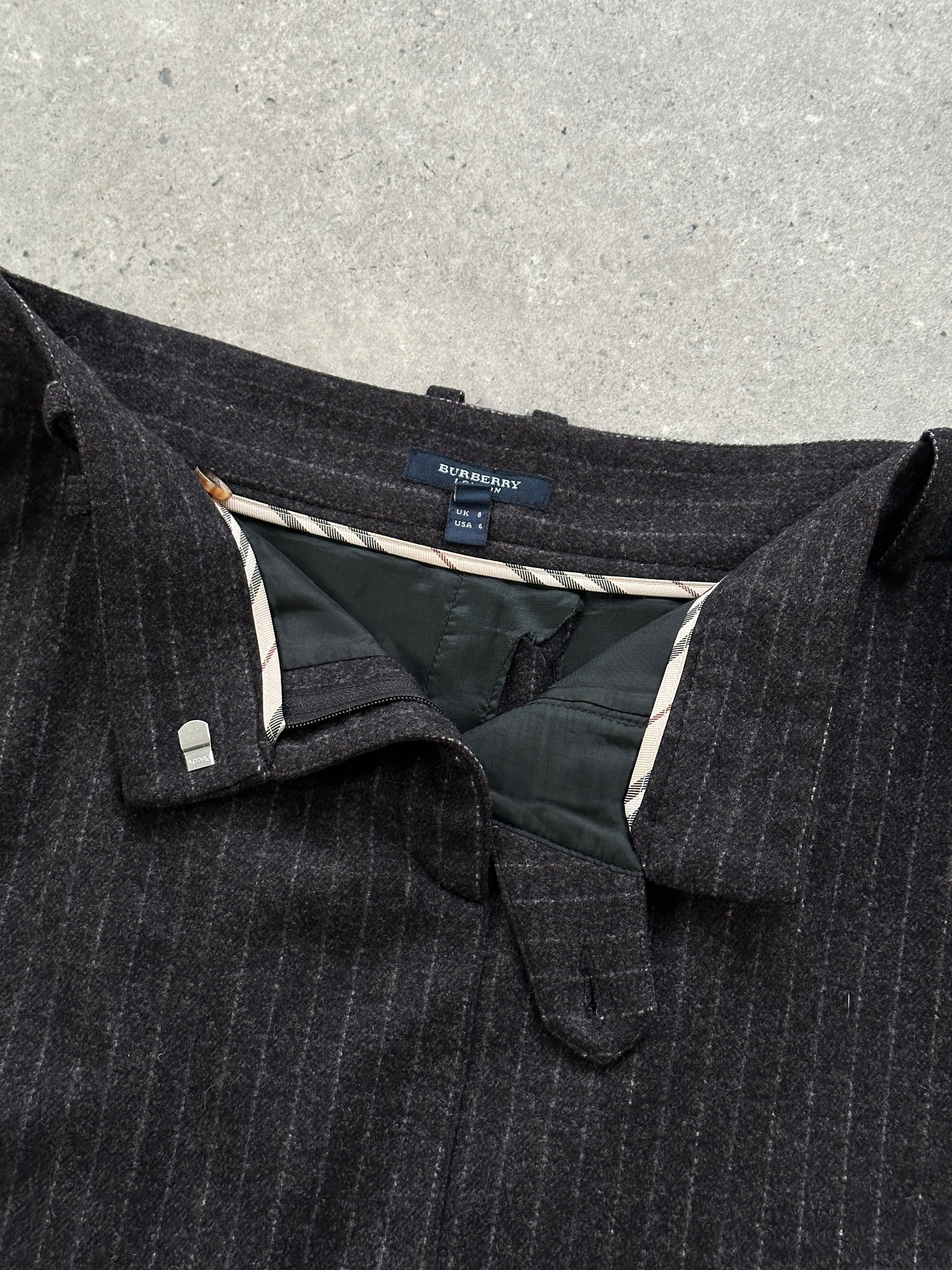 Burberry Wool Pinstripe Skirt - W28 - SYLK