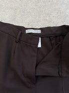 Max Mara High Waisted Wool Straight Leg Trousers - W26 - SYLK