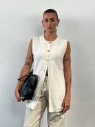 Laura Ashley Silk Linen Waistcoat - L - SYLK