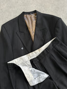 Vintage Wool Pinstripe Double Breasted Suit - 44R/W34 - SYLK