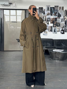 London Fog 1980s High Neck Belted Trench Coat - XXL - SYLK