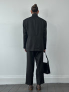 Vintage Wool Pinstripe Double Breasted Suit - 44R/W34 - SYLK