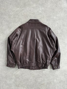 Jaeger 80s Leather Bomber Jacket - XL - SYLK
