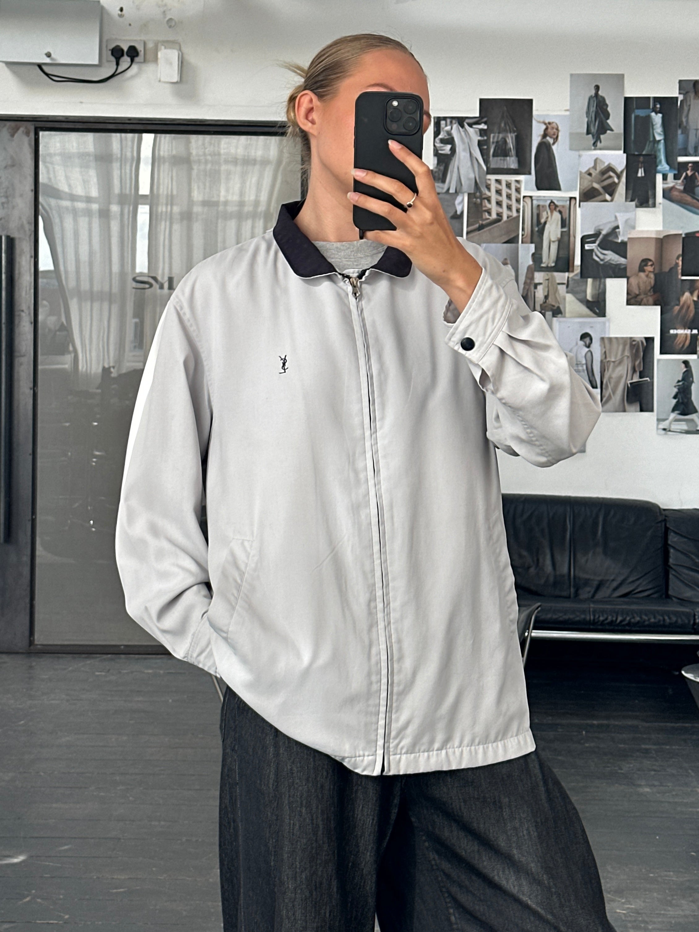 Yves Saint Laurent 1990s Logo Hooded Jacket - XL - SYLK