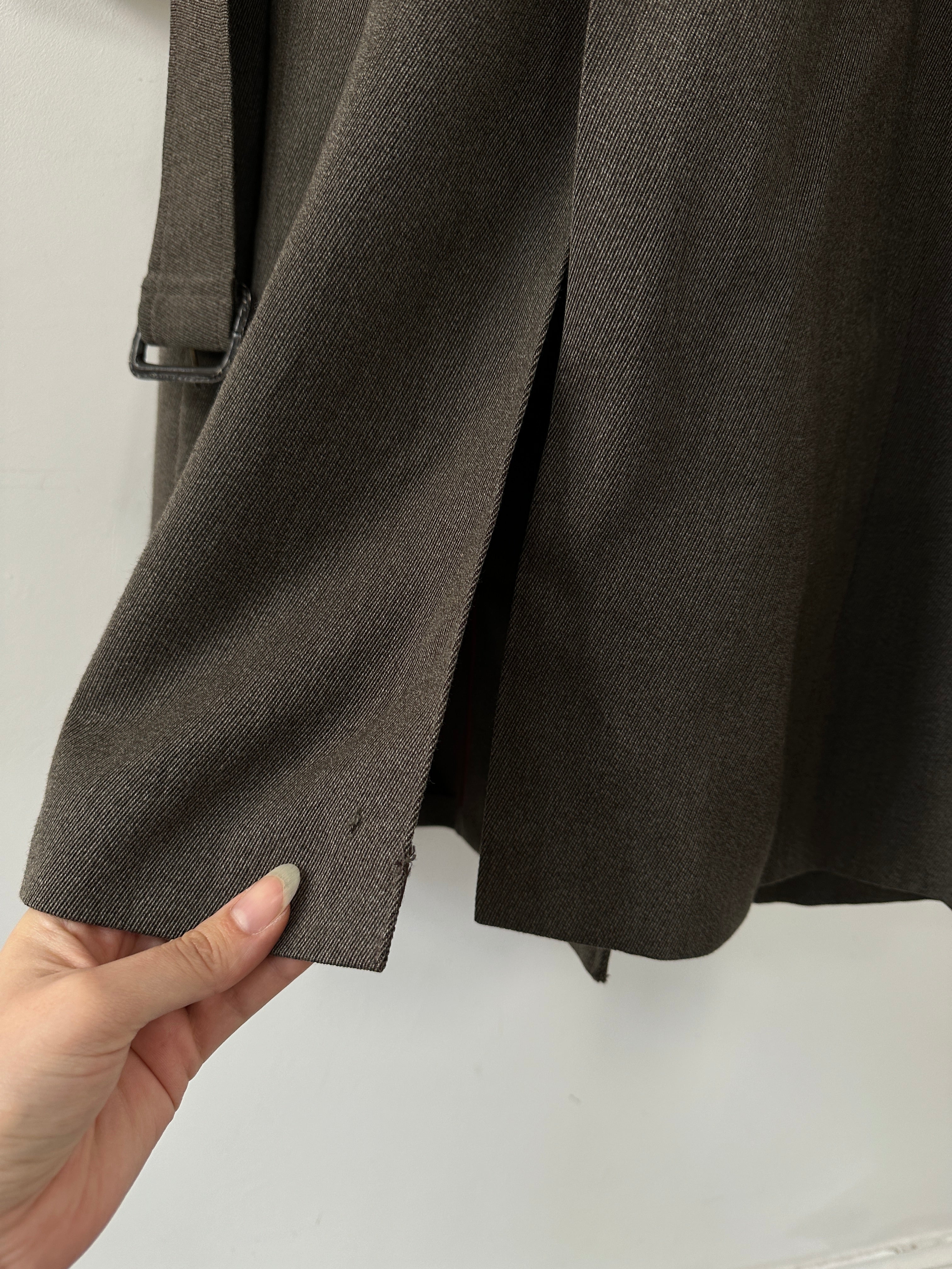 Burberry Wool Double Breasted Belted Trench Coat - M - SYLK