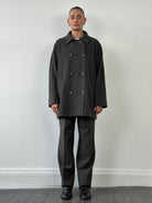 Marella Virgin Wool Double Breasted Coat - L/XL - SYLK