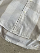 Yves Saint Laurent 1990s Cotton Check Short Sleeve Logo Shirt - XL - SYLK