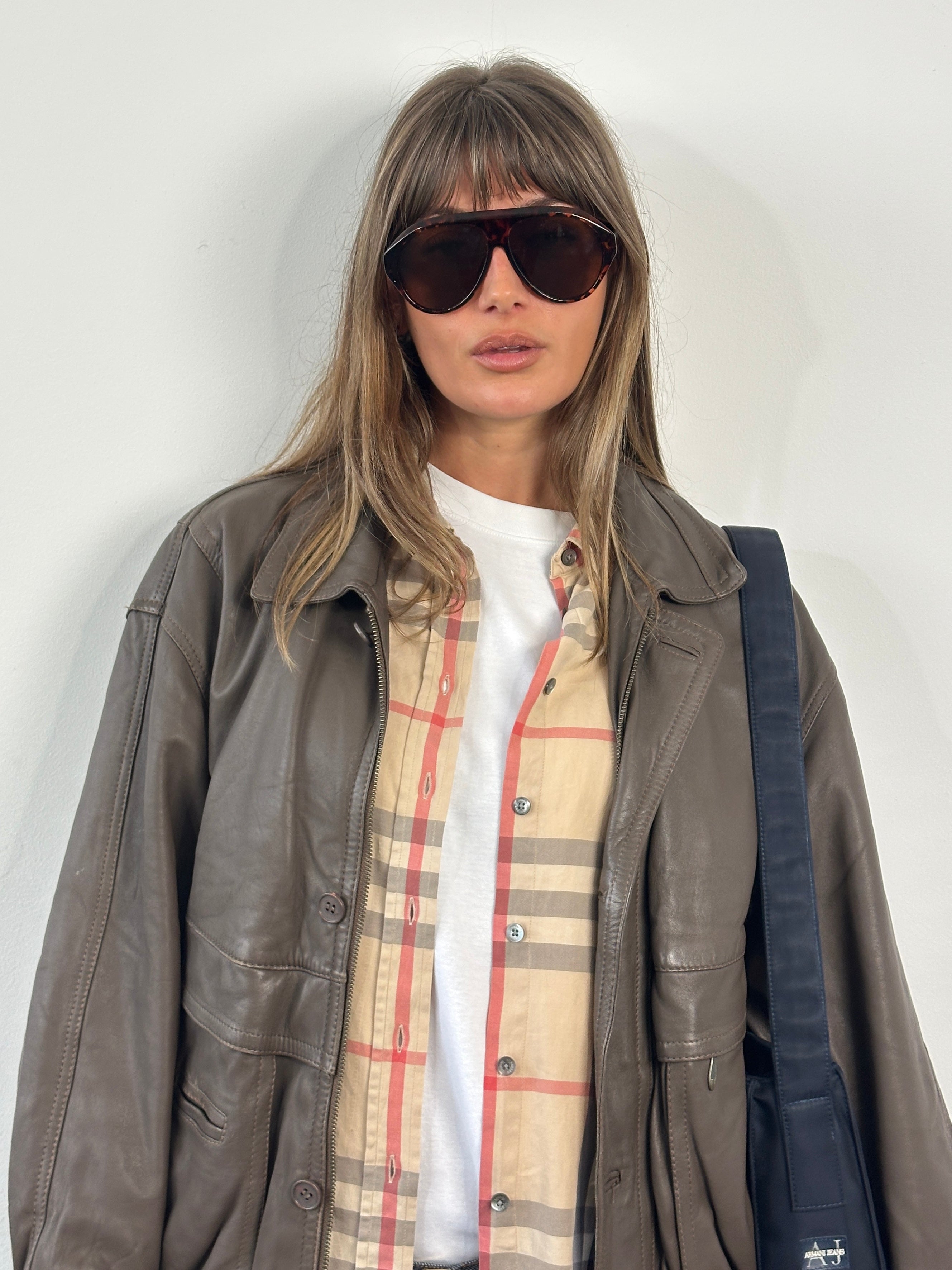 Vintage 1990s Leather Bomber Jacket - M - SYLK