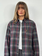 Armani Jeans Check Pure Cotton Flannel Logo Shirt - L - SYLK