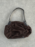 Armani Jeans Suede Ruched Shoulder Bag - SYLK