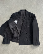 Gianni Versace 80s Pure Wool Cropped Double Breasted Blazer - S/M - SYLK