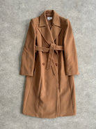 Valentino Pure Wool Double Breasted Bespoke Button Belted Coat - L - SYLK