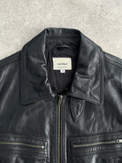 Conbipel High Neck Leather Jacket - M - SYLK