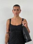 Max Mara Pianoforte 90s Pure Silk Polkadot Asymmetric Midi Dress - S/M - SYLK