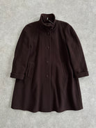 Vintage New Wool A-Line Funnel Neck Coat - XL - SYLK