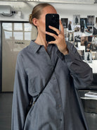 Yves Saint Laurent 1990s Cotton Logo Shirt - XL - SYLK