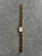 Sekonda 1990s Oval Gold Tone Geometric Quartz Watch - SYLK