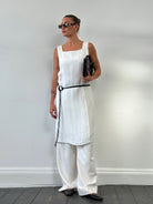 Max Mara Linen Square Neck Midi Dress - M/L - SYLK
