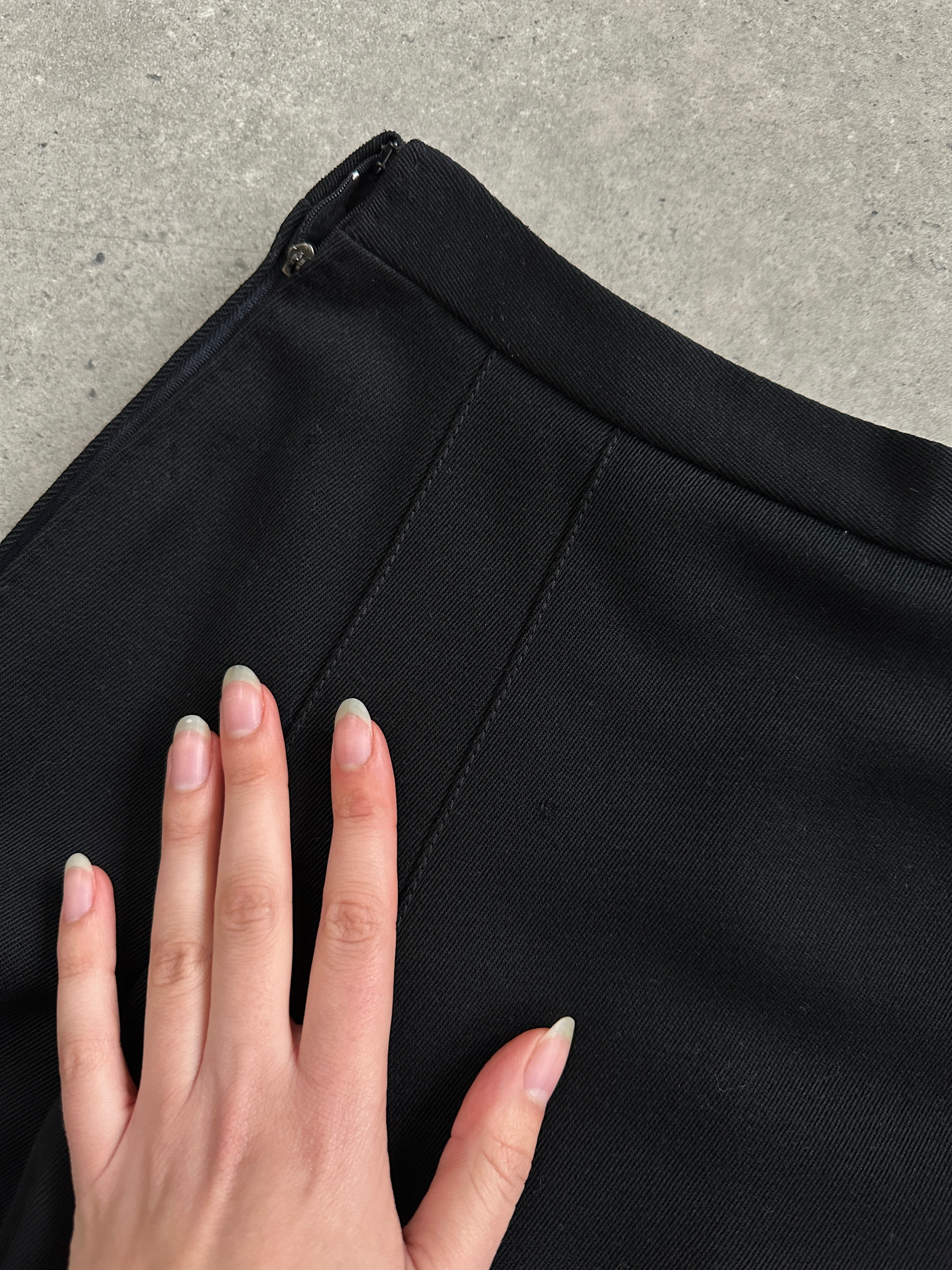 Celine 80s Pure Wool Logo Hardware Pleated Skirt - W24 - SYLK
