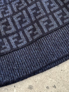 Fendi FF Monogram Print Beanie Hat - SYLK