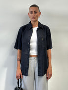 Armani Jeans Cotton Linen Logo Shirt - M/L - SYLK