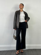 Max Mara Cotton Silk Mid Waisted Straight Leg Trousers - W34 - SYLK