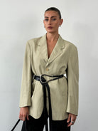 Emporio Armani Linen Single Breasted Blazer - 40R/L - SYLK