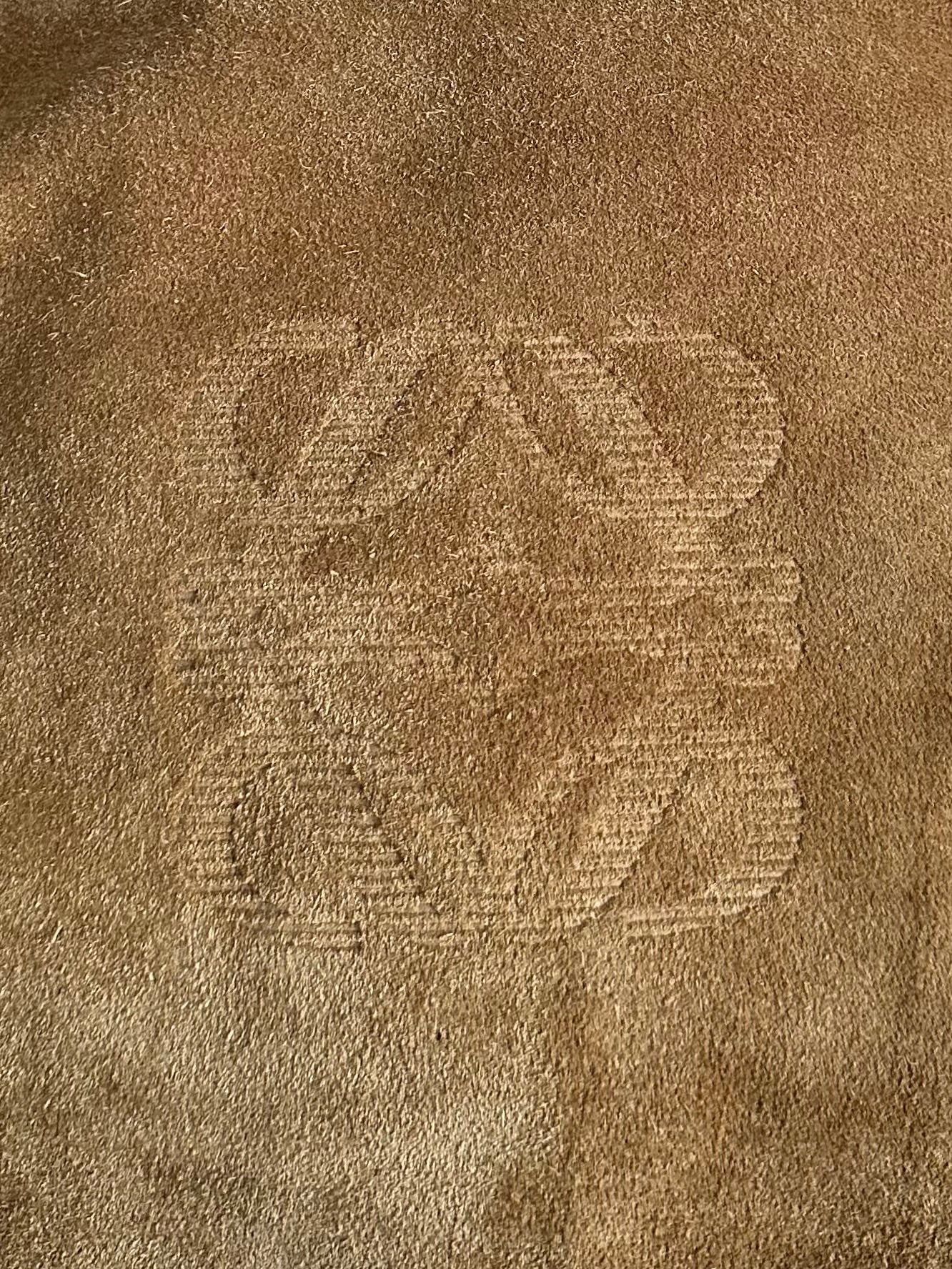 Loewe 1990s Suede Anagram Crossbody Bag - SYLK