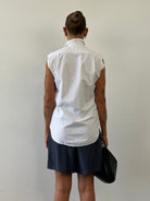 Burberry London Pure Cotton Sleeveless Shirt - S - SYLK