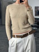 Thomas Burberry 2000s Cotton Knitted Logo Jumper - XS - SYLK