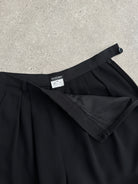 Giorgio Armani Wool Wide Leg Pleated Trousers - W26 - SYLK