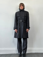 Dolce & Gabbana Wool Double Breasted Belted Coat - L - SYLK