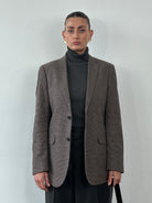 Vintage Pure Cotton Mini Check Single Breasted Blazer - 38R/M - SYLK