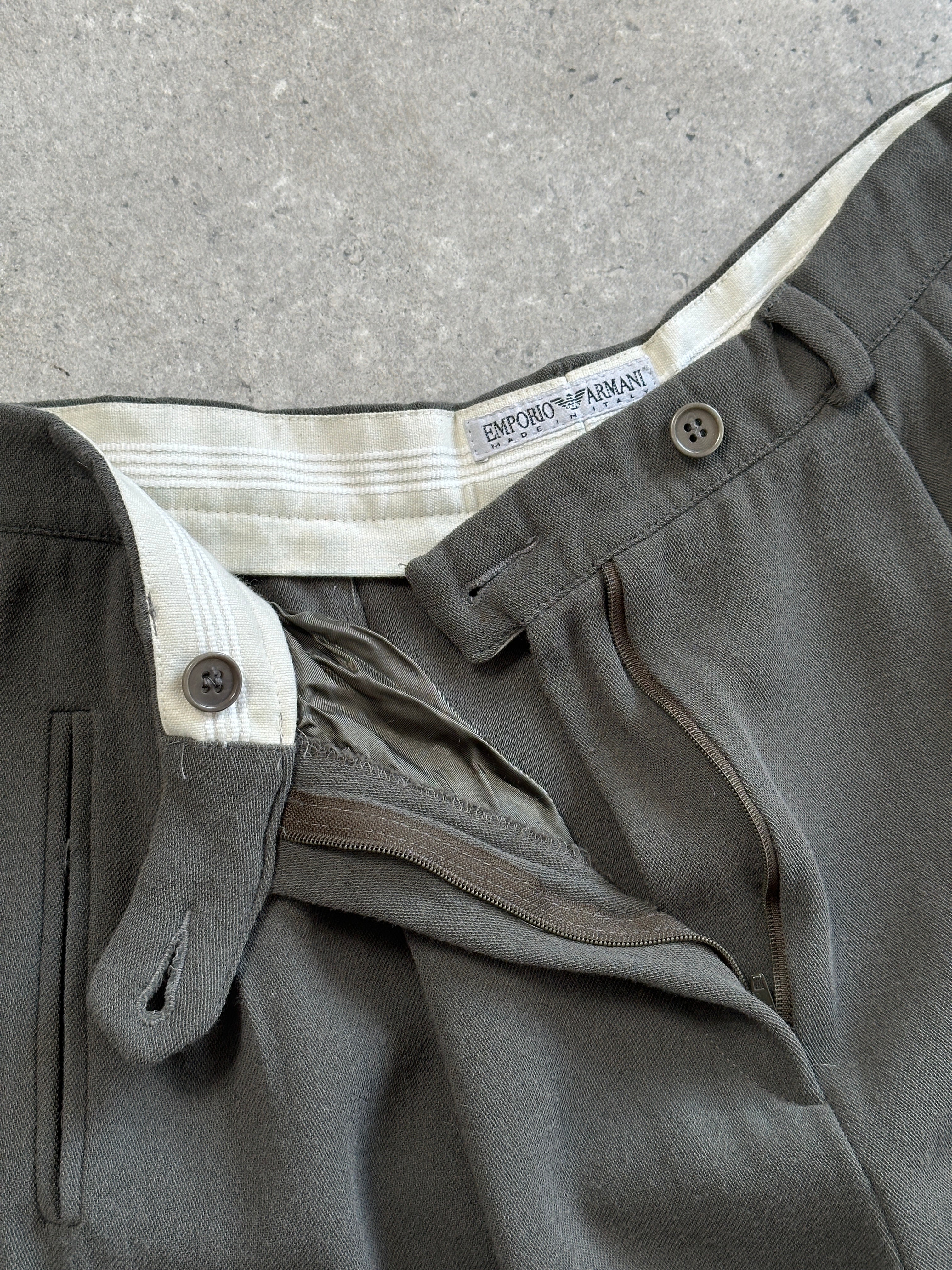 Emporio Armani High Waisted Straight Leg Trousers - W24 - SYLK