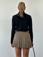 Italian Mohair Blend Pleated Skirt -  S/M - SYLK