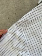 Yves Saint Laurent Pure Cotton Stripe Logo Shirt - XL - SYLK