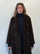 Max Mara Wool Cashmere Double Breasted Floor Length Coat - L - SYLK
