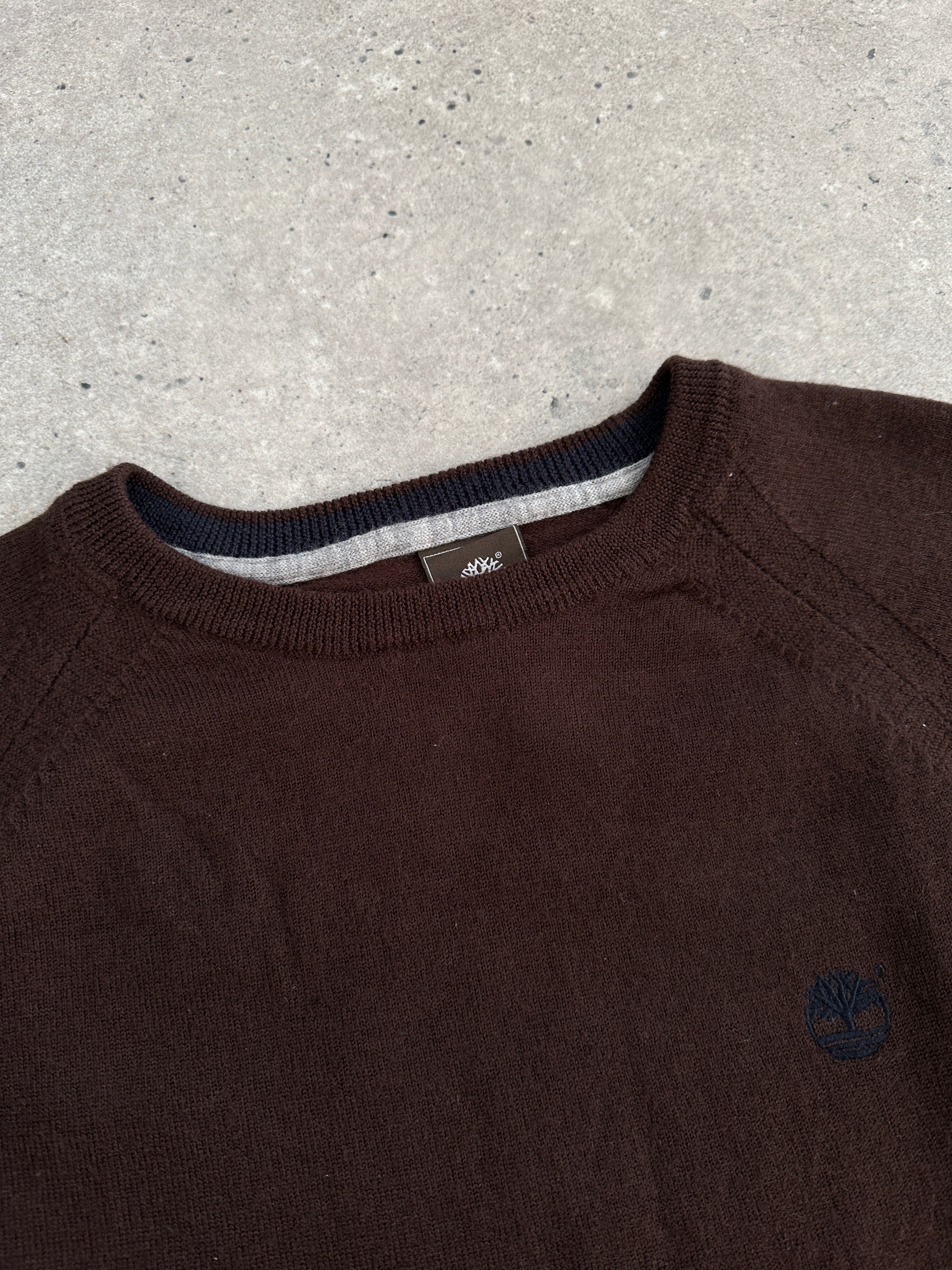 Timberland Pure Wool Knitted Logo Jumper - M/L - SYLK