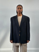 Yves Saint Laurent 1980s Pure Wool Bespoke Button Blazer - 42R/XL - SYLK